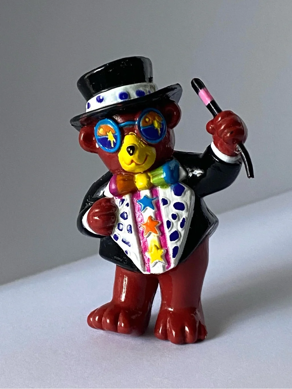 Lisa Frank Rainbow Hollywood Bear PVC Figure